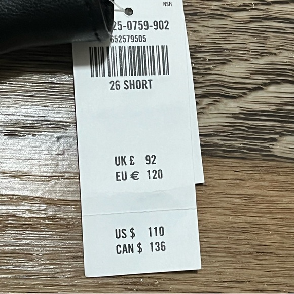 ABERCROMBIE & FITCH Faux Leather Pants Size 6 Black Side Leg Slit New With tags - Picture 12 of 15